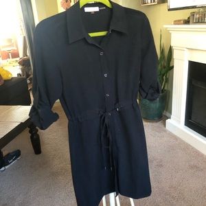 Black Calvin Klein Tie Front Dress